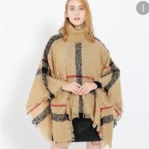 Tan poncho, light weight